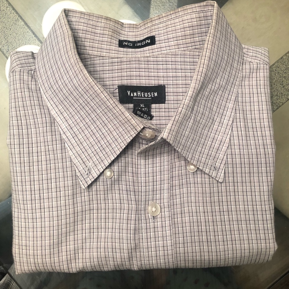 Van Heusen No Iron Men’s Short Sleeve Short XL 17 - 17 1/2
